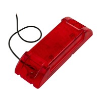 Roadpro Reflective Sealed Marker Light For Trailers And Trucks Rp-21002R - 6-Inch By 2-Inch Clearance Side Lighting - Red