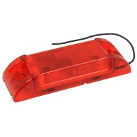 Roadpro Reflective Sealed Marker Light For Trailers And Trucks Rp-21002R - 6-Inch By 2-Inch Clearance Side Lighting - Red