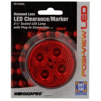 This 25 in sealed round LED light features 4 LEDs on a printed circuit board for bright visibility and a polycarbonate sealed housing and lens to evenly distribute the light The unique cut of the innovative diamond lens maximizes luminosity and offers the