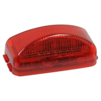 Roadpro Led Clearance Marker Light 2.5-Inch Sealed Rp-1559R Red Rectangle Side Marker Light Trailer Rv Domed Lighting