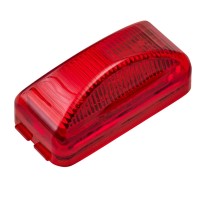 Roadpro Led Clearance Marker Light 2.5-Inch Sealed Rp-1559R Red Rectangle Side Marker Light Trailer Rv Domed Lighting