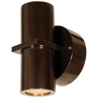 Ko 2-Light Marine Grade Wet Location Led Spotlight - Bronze Finish - Clear Glass Shade