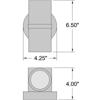 Ko 2-Light Marine Grade Wet Location Led Spotlight - Bronze Finish - Clear Glass Shade