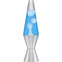 Lava The Original 145Inch Silver Base Lamp With White Wax In Blue Liquid 20Ounce