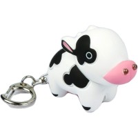 Cow Key Keyring Safety Led Light Finder Flashlight New