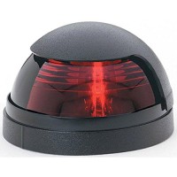 Attwood Pulsar 1 Mile Deck Mount Sidelight, Navi Red/Black