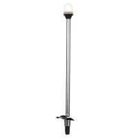 Attwood 7100A7 Stowaway Light With Plug-In Base, 24-Inch-Long Pole, 2-Mile 360-Degree Illumination For Boats Up To 65.6 Feet