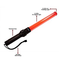 Dorcy 20-Lumen Multi-Function 12-Inch Led Signal Wand With Wrist Strap Lanyard, Orange (41-1063)