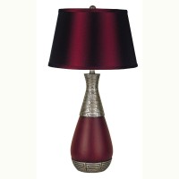 Ore International 8163 295-Inch Burgundy Classic Table Lamp