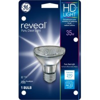 Ge Reveal Light Bulb, 35 Watt, Hd+ Light, Par20 Indoor Floodlight Bulb, Medium Base (1 Pack)