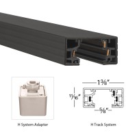 Wac Lighting H Track 120V Live End Power Feed Connector To Power Track From Either End For H Style 3Wire Track Systems In Black