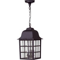 Craftmade Z571-Tb Grid Cage Outdoor Ceiling Pendant Lighting, 3-Light, 180 Watts, Textured Matte Black (9