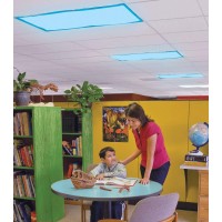 Fluorescent lights are a staple in classrooms but their harsh glare and flickering light can cause eyestrain headaches and anxiety in students Cover your classroom fluorescent lights with these fabric panels that fit over standard ceiling fixtures with st