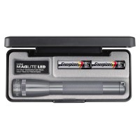 Maglite Mini Led 2-Cell Aa Flashlight In Presentation Box, Gray