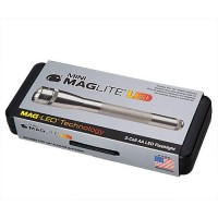 Maglite Mini Led 2-Cell Aa Flashlight In Presentation Box, Gray