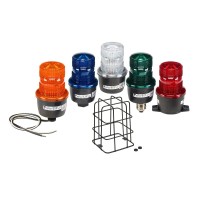 Federal Signal Low Profile Warning Light, Strobe, Green