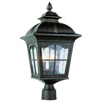 Trans Globe Lighting Tg5422 Ar Traditional Three Postmount Lantern Outdoor-Post-Lights, 22-1/2-Inch, Antique Rust