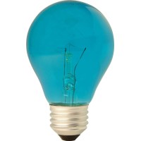 Ge Party Light 22732 25-Watt Teal A19 Light Bulb With Medium Base, 1-Pack