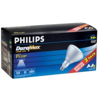 Philips 139279 Soft White 65-Watt Br40 Indoor Flood Light Bulb, 2-Pack