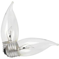 Sylvania 13438 - 25B10/Bl/2Pk 120V B10 Decor Torpedo Light Bulb