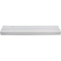 Enbrighten Premium 18 Inch Fluorescent Under Cabinet Light Fixture, Direct Wire, Warm White, Steel Housing, On/Off Switch, No Hum, Flicker Free, Ideal For Kitchen, Office, Garage, Workbench And More, 10113