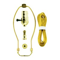 Power Gear 3Way Lamp Kit 8 Ft Power Cord Pushthrough Socket Lowmediumhigh Light Settings Repairreplace Floor And Table