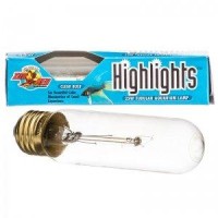 Zoo Meds Highlights Incandescent Aquarium Bulbs are a new addition to our aquatic line of products The bulbs are gel coated with color rather than paint so the color will not chip or wear off Available in five colors our Highlights are ideal for small aqu