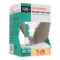 Sylvania Brooder Heat Lamp Light Bulb, Br40, 125W (15451)