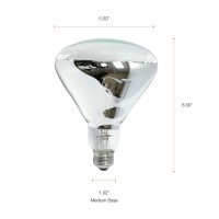 Sylvania Brooder Heat Lamp Light Bulb, Br40, 125W (15451)