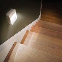 Mr. Beams Mb 723 Mb723 Battery-Powered Motion-Sensing Led Stick-Anywhere Nightlight, 3-Pack, White, 3 Count