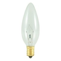 Bulbrite 400425-25Ctc/E14-25 Watt Clear Incandescent Torpedo Shape Light Bulb, E14 Base (European)