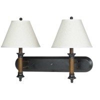 Cal Lighting LA60007W2L2 Traditional Two Light Wall Lamp from Hotel collection in Bronze Dark finish 2600 inches Two Light Wall Lamp from the Hotel collection Traditional Two Light Wall Lamp from Hotel collection in Dark Bronze finish 2600 inches