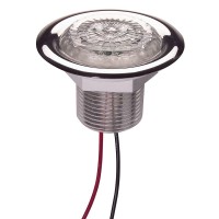 LED Starr Light Recess Mount Operates 916 Volt DC Systems Rated 100000 Hours of Service Life Requires 125 Hole Shock and Vibration Proof Cool to the Touch No Corrosion Rated for Underwater Use 3 LEDs 182 x 185 LED Color White