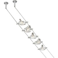 Tiella 800Cbl5Pn, Accent Electronic Low Volt Surface Track Lighting Kits, 100 Watts Halogen, Nickel