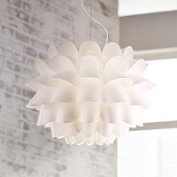 White Flower Pendant Lighting Fixture 25 1/4