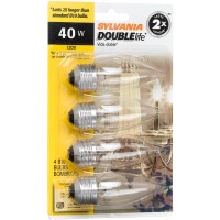 Sylvania 40 Watt Incandescent B10 120V Medium Base Model Number 13332-Syl