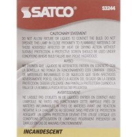 Satco S3244 120V Candelabra Base 25-Watt G16.5 Light Bulb, Silver Crown