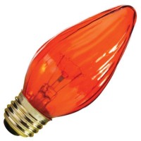 Satco S3366 120V Medium Base 25-Watt F15 Light Bulb, Amber