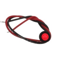 Seachoice Led Red Indicator Light 14V 6 In Lead Wires 14 In Light