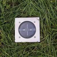 The square Ranex solar ground spotlight with two 006 W integrated LEDs presents an unobtrusive and very convenient way of illuminating for your garden It is solar powered so no cables are necessary The ground spot switches automatically on and off thanks 