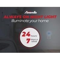 Amerelle Always-On Blue Night Light, 2 Pack (71282) - Plug In Led Night Lights With A Soft, Cool Blue Glow - Slim Led Night Light Suitable For Bedrooms, Bathrooms, Hallways, Kitchen, Or Nursery