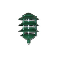 Greenfield Made In Usa Weatherproof Path Light - Green, Four Tier