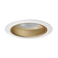 Juno Lighting 17G-Wh 4-Inch Recessed Trim, Gold Alzak With White Trim