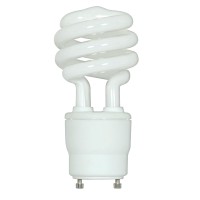 Satco S8207 26 Watt 120 Watt 1750 Lumens Mini Spiral Cfl Soft White 2700K Gu24 Base Light Bulb