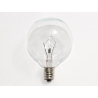 Bulbrite Kr25G16Cl 25W Krystal Touch G16 Globe Chandelier Bulb, Candelabra Base