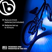 Brightz Gobrightz Led Bike Frame Light, Blue - Led Bike Frame Light For Night Riding - 4 Modes For Flashing Or Constant Glow - Fun Safety Light Bike Accessories For Kids, Boys, Girls, Teens & Adults