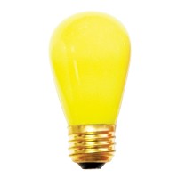 Bulbrite 11W 130V S14 Yellow Sign Or Indicator Bulb, E26 Base