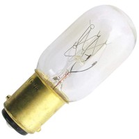 Bulbrite 706114 25T7/Dc 25W Incandescent Amusement & Appliance T7 Bulb With Double Contact Bayonet Base, Clear