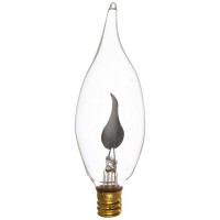 Bulbrite Incandescent Ca10 Candelabra Screw Base (E12) Light Bulb, 3 Watt, Clear