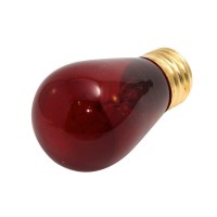 Bulbrite 11W 130V S14 Transparent Red Sign Or Indicator Bulb, E26 Base